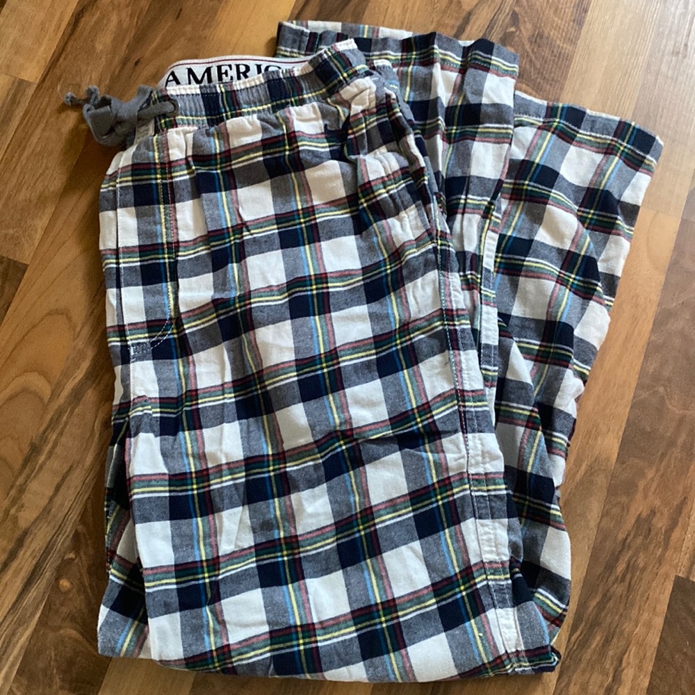 American Eagle mens extra large plaid pajamas pants